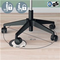 Taburete Leitz Ergo Active con Ruedas y Asiento Wobble Comfort