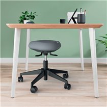 Taburete Leitz Ergo Active con Ruedas y Asiento Wobble Comfort