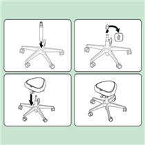 Taburete Leitz Ergo Active con Ruedas y Asiento Wobble Comfort