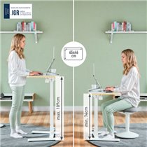 Escritorio de pie/sentado plegable pequeño Leitz Ergo