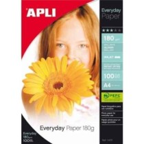 Papel Fotográfico APLI Brillante A4 180 g. Caja x100 Hojas