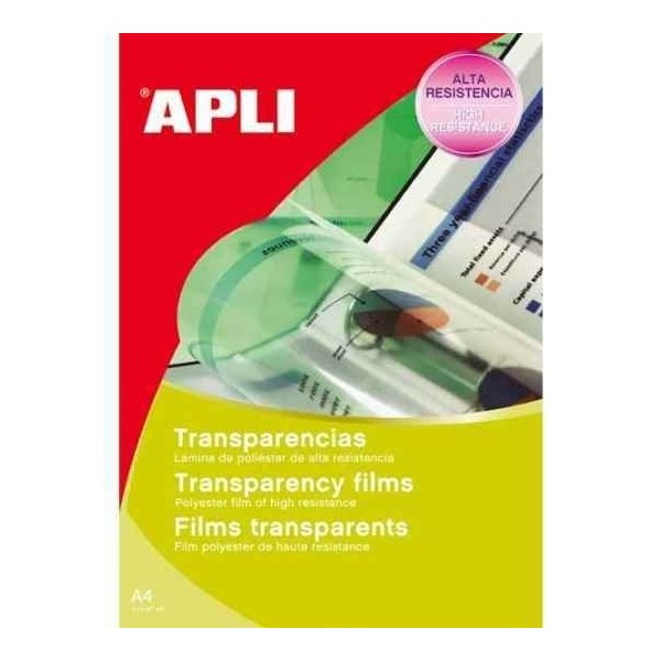 Transparencia APLI Adhesiva A4 Caja x10 Hojas