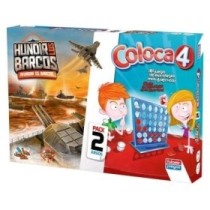 Juego De Mesa FALOMIR Coloca 4 + Hundir Los Barcos