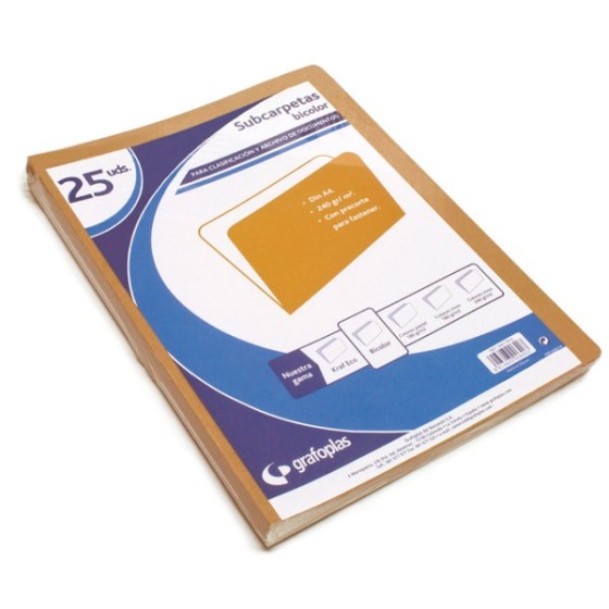 SubCarpeta  A4 240 G Bicolor Grafoplás