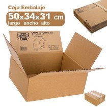 Cajas Embalar Canal 3mm 500X340X310mm Kraft Fsc Fixo