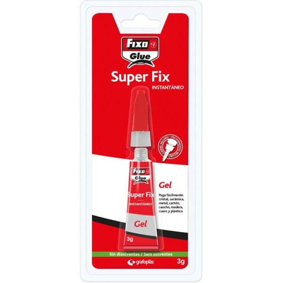 Blíster Pegamento Instantaneo Gel 3 G Fixo