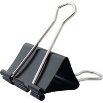 Caja 12 Pinzas Abatibles Negro 51 mm Kores
