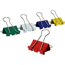 Caja 12 Pinzas Abatibles Colores Surtidos 25 mm Kores