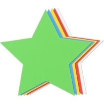 Pack 25 Figuras Goma Eva 2 mm Estrella Colores Surtidos Fixo Kids