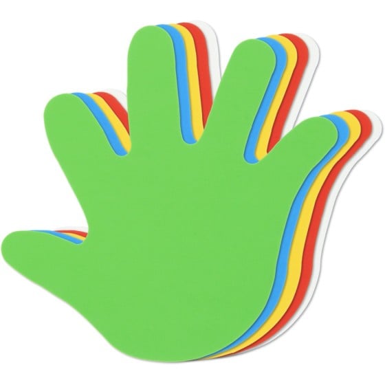 Pack 25 Figuras Goma Eva 2 mm Mano Colores Surtidos Fixo Kids