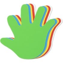 Pack 25 Figuras Goma Eva 2 mm Mano Colores Surtidos Fixo Kids