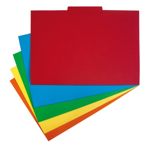 SubCarpeta  Folio Con Pestaña Central 240 G Amarillo Fsc Grafoplás