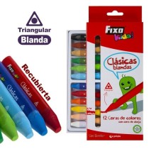 Caja 12 Ceras Clásicas Blandas Fixo Kids