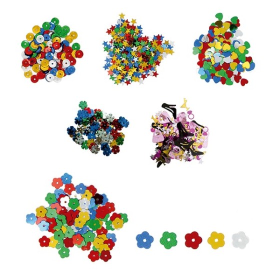 Bote 50 G Lentejuelas Estrella 5 mm Colores Surtidos Fixo Kids