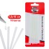 Blister 10 Barras Silicona 7.5 X 100 mm Transparente Fixo
