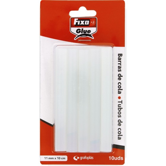 Blister 10 Barras Silicona 11 X 100 mm Transparente Fixo