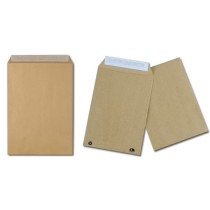 500 Bolsas Kraft 162X229 90 G Solapa Recta Apertura Fácil Cierre Tira Silicona Gpv