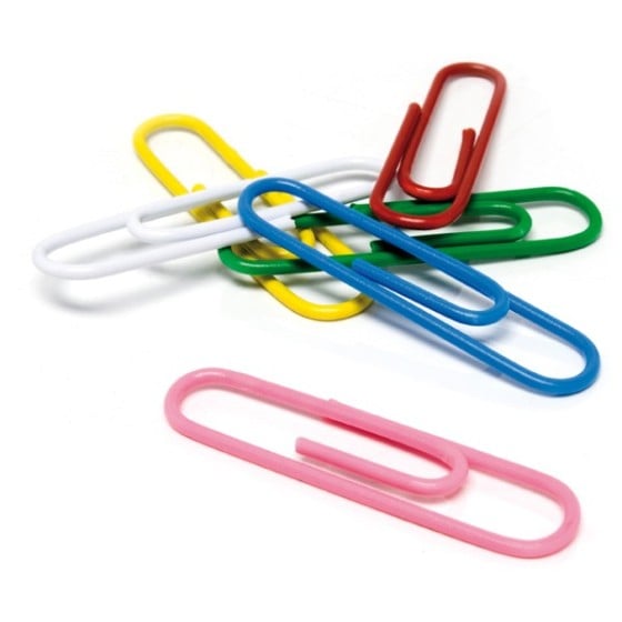 Caja 100 Clips Plastificados Color 32 mm Kores