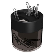 Portaclips Imantado Negro Con 20 Clips Kores