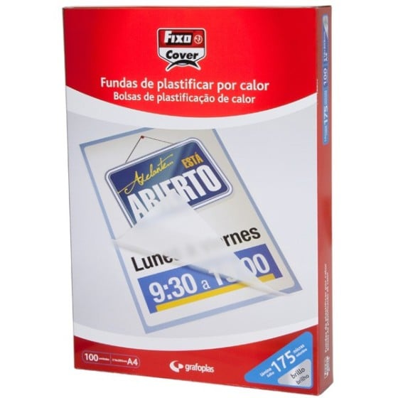 Caja 100 Fundas Plastificar A5 154X216 mm 125 Micras Fixo