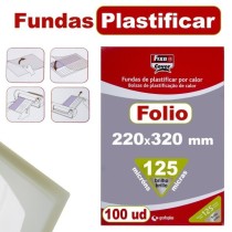 Caja 100 Fundas Plastificar Folio 220X320 mm 125 Micras Fixo