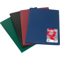 Carpeta Con Fundas  Poliplás PP Opaco Semirígido Folio 10 Fundas Azul Poliplas Opaco Grafoplás