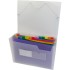 Clasificadores 12 Bolsas PP Translúcido Rayado Oblicuo Gomas Folio Transparente PP Multicolor Grafoplás