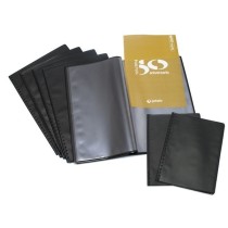Carpeta Con Fundas  Flexiplas Pvc Flexible Folio 10 Fundas Negro Flexiplas Grafoplás