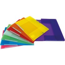 Carpeta Gomas Con 3 Solapas PP Translúcido Folio Azul Poligraf Traslucido Grafoplás