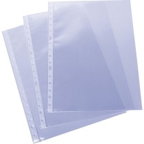 Funda Clásica PP Liso Extra Lomo Reforzado Folio 16 Taladros Transparente Grafoplás