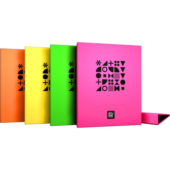 Carpeta De Anillas Multiline Carton Forrado Soft A4 4X25mm Colores Surtidos Fsc Bits&Bobs  Fluor Grafoplás