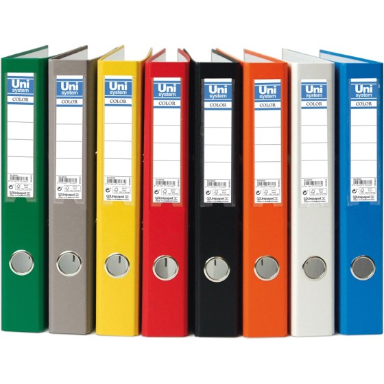 Archivador  Folio 45 mm Con Rado Con Tarjetero Naranja Fsc Unicolor Unisystem