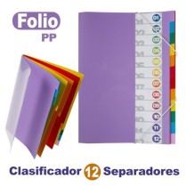 Clasificadores PP Translúcido Rayado Oblicuo Gomas Folio Transparente PP Multicolor Grafoplás