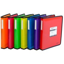 Carpeta De Anillas PP Translúcido Rayado Oblicuo A4+ 4X40mm Naranja Blackline Grafoplás