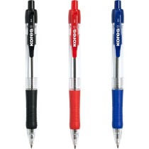 Boligrafos Tinta Base Aceite Punta Retráctil 0.7 mm Azul Kores