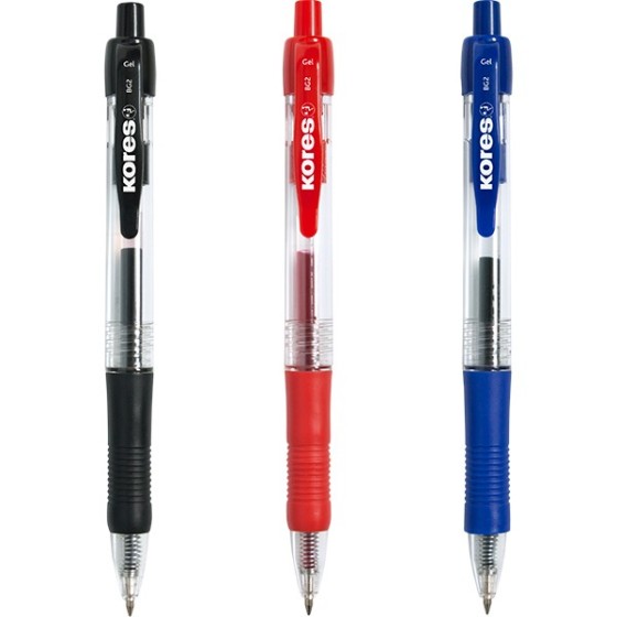 Boligrafos Tinta Gel Punta Retráctil 0.7 mm Rojo Kores