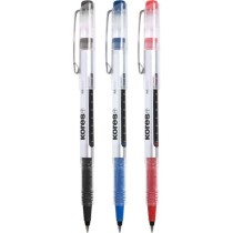 Boligrafos Tinta Líquida Con Capuchón 0.5 mm Azul Kores