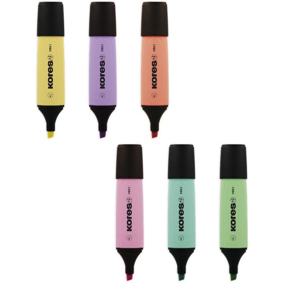 Marcadores Pastel Melocoton Punta Biselada Kores