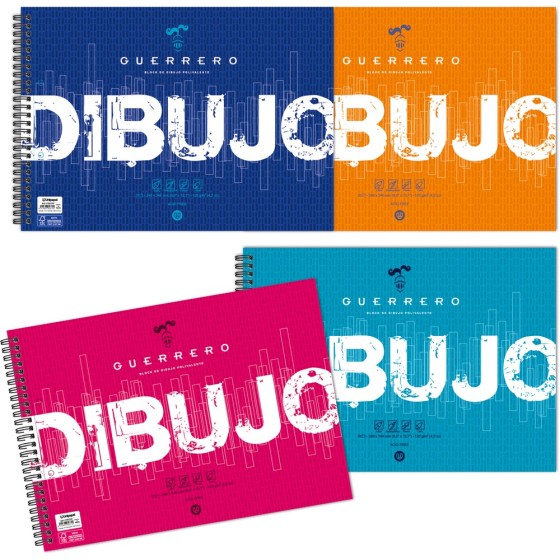Blocs De Dibujo Folio Prolongado 20 Hojas 120 G Sin Recuadro Y Con Taladros Guerrero