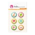 Pack 6 Chapas Adhesivas Felicidades! 25 mm. Anita