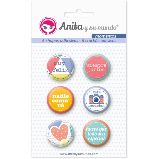 Pack 6 Chapas Adhesivas Momentos Anita