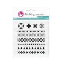 Pack 10 Sellos Acrílicos Mosaico 16 Anita