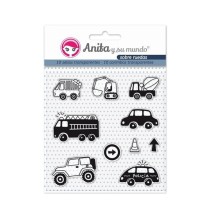 Pack 10 Sellos Acrílicos Sobre Ruedas 16 Anita