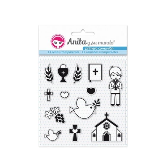Pack 13 Sellos Acrílicos 1ªcomunion Niño 16 Anita