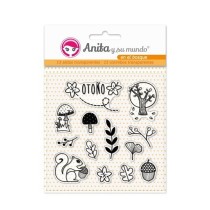 Pack 13 Sellos Acrílicos En El Bosque 17 Anita