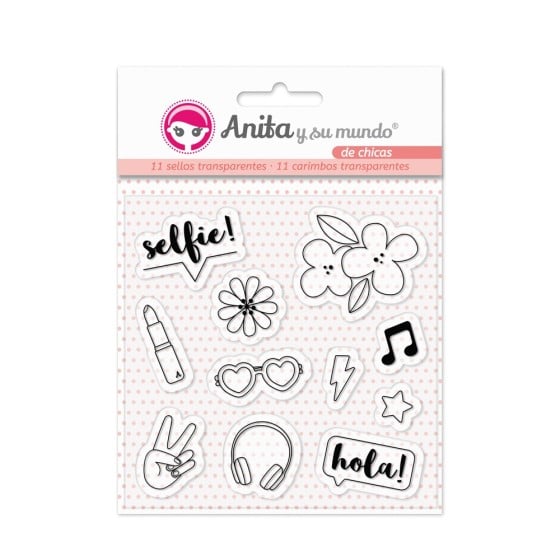 Pack 11 Sellos Acrílicos De Chicas Anita
