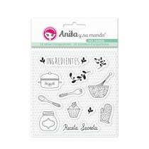 Pack 12 Sellos Acrílicos Mis Recetas Anita