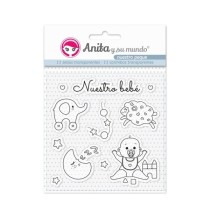 Pack 11 Sellos Acrílicos Nuestro Peque 19 Anita