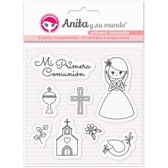 Pack 8 Sellos Acrílicos Primera Comun.20 Ell Anita