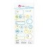 Pack 5 Hojas Pegatinas 15X32 Cm Papel Azul Bebe 17 Fsc Anita